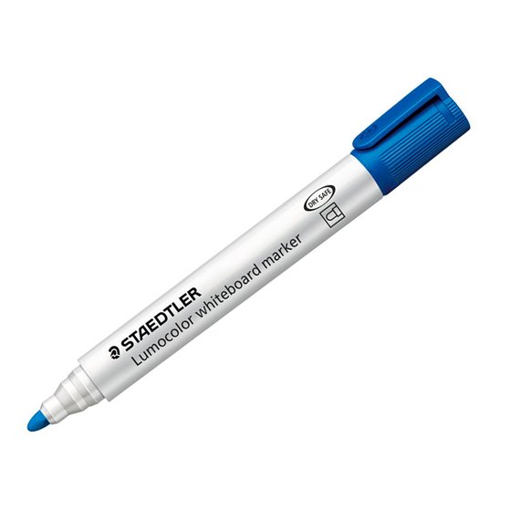 Rotulador Staedtler Lumocolor 351 Para Pizarra Blanca Punta Redonda 2 Mm Recargable Color Azul