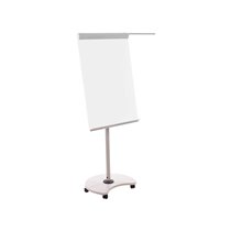 Pizarra Blanca Rocada Para Conferencias Metalica Lacada Magnetica Con Ruedas 68X104 Cm Incluye 2 Brazos Laterales