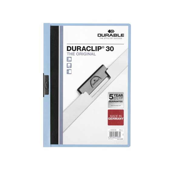 Carpeta Duraclip Dossier Pinza Lateral Azul Capacidad 30 Hojas