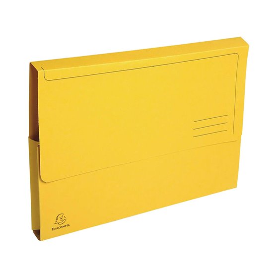 Subcarpeta Cartulina Con Bolsa Exacompta Din A4 Amarillo 290 Gr