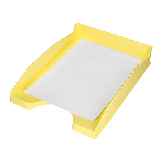 Bandeja Sobremesa Plastico Q-Connect Amarillo Pastel Opaco 240X70X340Mm