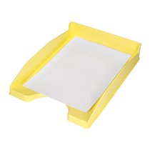 Bandeja Sobremesa Plastico Q-Connect Amarillo Pastel Opaco 240X70X340Mm