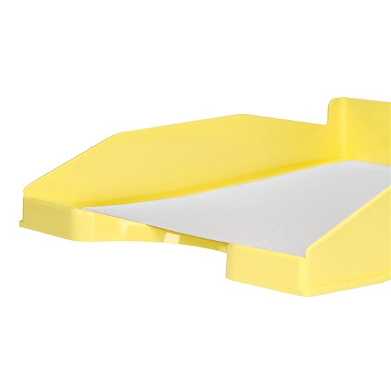 Bandeja Sobremesa Plastico Q-Connect Amarillo Pastel Opaco 240X70X340Mm