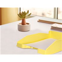 Bandeja Sobremesa Plastico Q-Connect Amarillo Pastel Opaco 240X70X340Mm