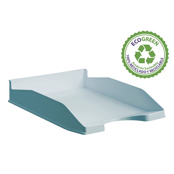 Bandeja Sobremesa Archivo 2000 Ecogreen Plastico 100% Reciclado Apilable Formatos Din A4 Y Folio Color Azul