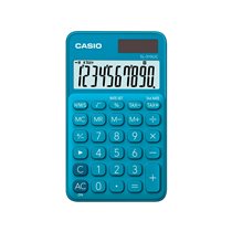 Calculadora Casio Sl-310Uc-Bu Bolsillo 10 Digitos Tax +/- Tecla Color Azul