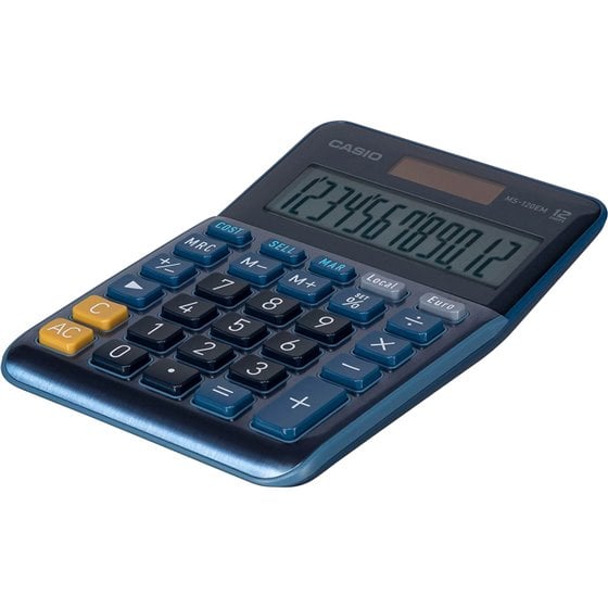 Calculadora Casio Ms-120Em Sobremesa 12 Digitos Tx +/- Color Azul