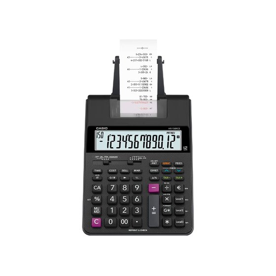 Calculadora Casio Hr-150Rce Impresora Pantalla Lc Papel 58 Mm Impresion Bicolor 12 Digitos Ac/Dc Color Negro