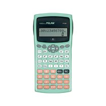 Calculadora Milan Cientifica M240 Silver 2 Lineas 240 Funciones 10+2 Digitos Color Verde Turquesa Con Tapa Color