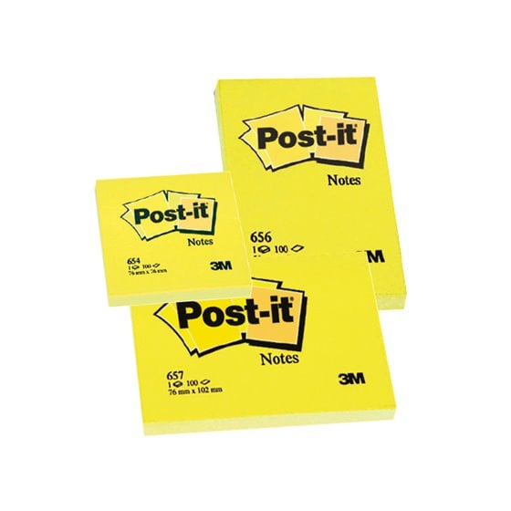 Bloc De Notas Adhesivas Quita Y Pon Post-It 76X127 Mm Con 100 Hojas 655