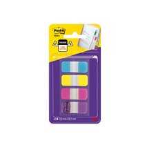 Banderitas Separadoras Rigidas Dispensador 4 Colores Amarillo Azul Rosa Y Violeta Post-It Index 676-Aypv-Eu