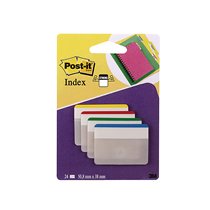 Banderitas Separadoras Rigidas Dispensador 4 Colores Post-It Index 686F-1 Grandes 24 Banderitas