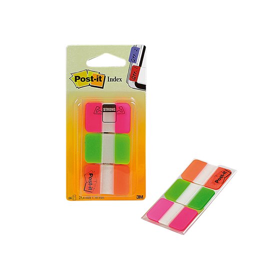 Banderitas Separadoras Rigidas Dispensador 3 Colores Post-It Index 686-Pgo Medianos22 Banderitas Por Color