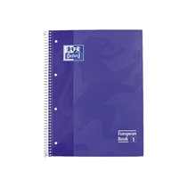 Bloc Espiral Oxford Tapa Extradura Microperforado Din A4 80 Hojas Cuadros 5Mm -Color Lila