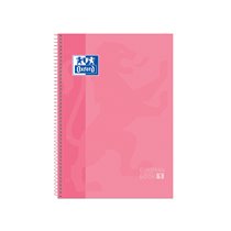 Bloc Espiral Oxford Tapa Extradura Microperforado Din A4 80 Hojas Cuadros 5 Mm Color Rosa Dulce