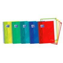 Cuaderno Espiral Oxford Ebook 4 Tapa Extradura Din A5+ 120 H Microperforadas Cuadro 5 Mm Colores Vivos Surtidos
