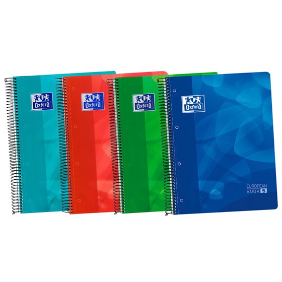 Bloc Espiral Oxford Tapa Plastico Optik Paper Microperforado Din A4 120 H 50% Hojas Gratis Cuadros 5 Mm