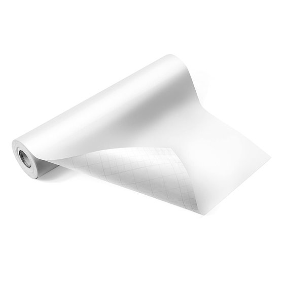 Rollo Adhesivo Liderpapel Unicolor Blanco Brillo Rollo De 0,45 X 20 Mt