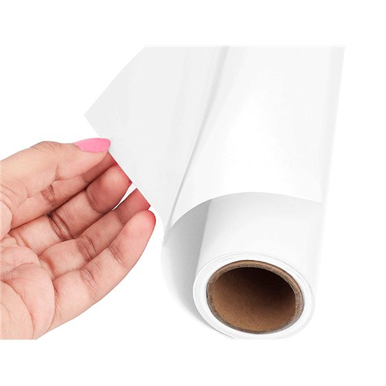 Rollo Adhesivo Liderpapel Unicolor Blanco Brillo Rollo De 0,45 X 20 Mt