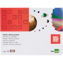 Bloc Trabajos Manuales Liderpapel Papel Metalizado 240X315 Mm 10 Hojas Colores Surtidos