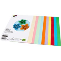 Cartulina Liderpapel 50X65 Cm 180G/M2 25 Colores Surtidos Paquete De 25 Hojas