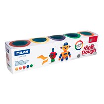 Pasta Milan Para Modelar Soft Dough Glitter Caja De 5 Botes Colores Surtidos 142 G
