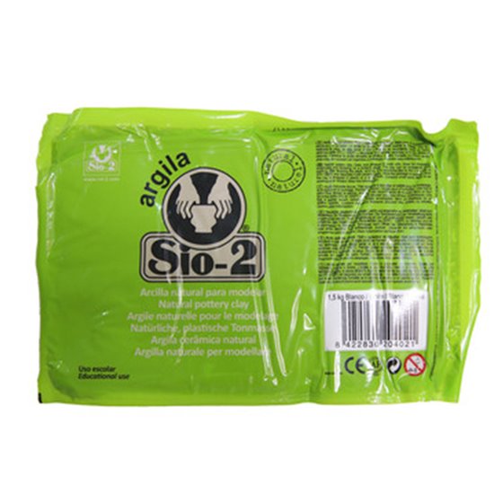 Arcilla Argila Sio-2 Color Blanco Paquete De 1,5 Kg