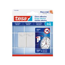 Clavo Autoadhesivo Tesa Sujecion Hasta 2 Kg Uso Azulejos Removible Blister De 2 Unidades