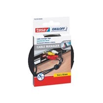 Velcro Autoadhesivo Tesa Para Agrupar Cables 5 M X 10 Mm Color Negro
