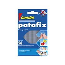 Sujetacosa Imedio Patafix Almohadilla Adhesiva Transparente Removible Blister De 56 Unidades