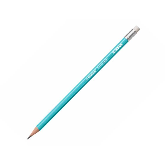 Lapices De Grafito Con Goma Stabilo Swano Mina 2,2 Mm Dureza Hb Azul Pastel