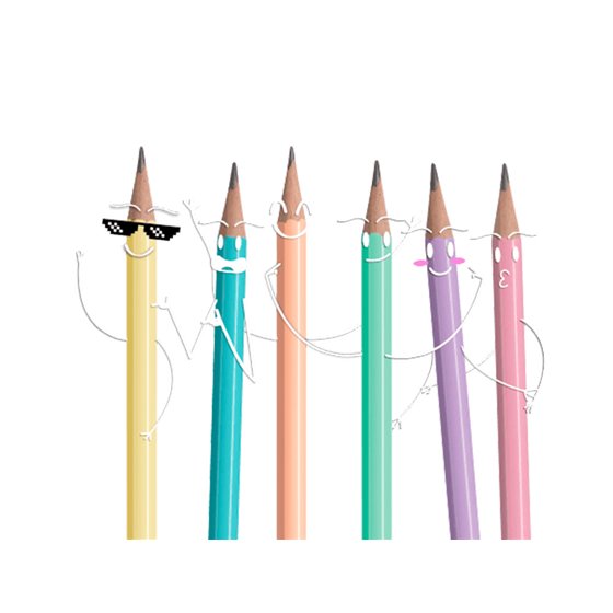 Lapices De Grafito Con Goma Stabilo Swano Mina 2,2 Mm Dureza Hb Azul Pastel