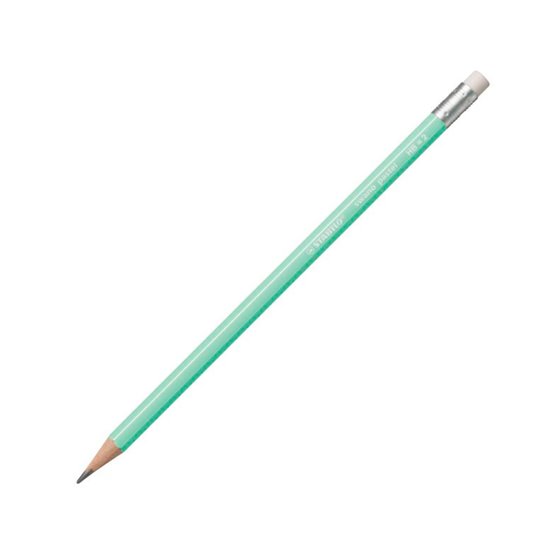 Lapices De Grafito Con Goma Stabilo Swano Mina 2,2 Mm Dureza Hb Verde Pastel