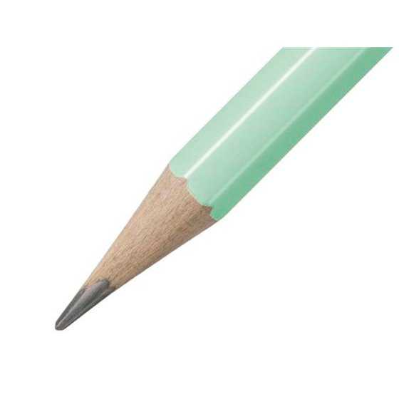 Lapices De Grafito Con Goma Stabilo Swano Mina 2,2 Mm Dureza Hb Verde Pastel