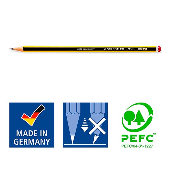 Lapices De Grafito Staedtler Noris N.2 Hb Unidad