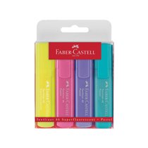 Rotulador Faber Fluorescente 1546 Color Pastel Estuche 4 Unidades Colores Surtidos