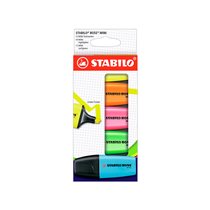 Rotulador Stabilo Boss Mini Estuche De 5 Unidades Amarillo /Azul/Naranja/Rosa/Verde