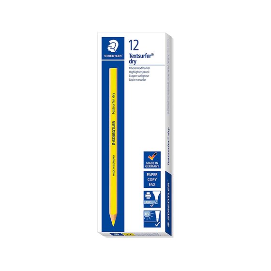 Lapices Fluorescente Staedtler Triangular Top Star Amarillo Caja De 12 Unidades