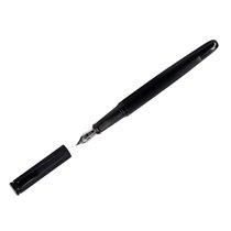 Pluma Y Frasco De Tinta Belius Origen 1995 Aluminio Textura Cepillada Color Negro Tinta Negra Caja Diseño