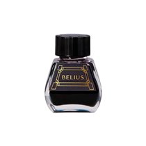 Pluma Y Frasco De Tinta Belius Origen 1995 Aluminio Textura Cepillada Color Negro Tinta Negra Caja Diseño