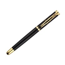 Pluma Belius Soiree Aluminio Color Art Deco Negro Y Dorado Tinta Azul Caja De Diseño