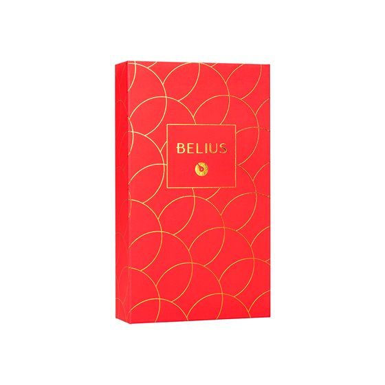 Pluma Y Estuche Cuero Belius Passion Dor Aluminio Textura Cepillada Color Rojo Y Dorado Tinta Azul Caja De Diseño