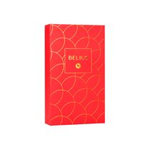 Pluma Y Estuche Cuero Belius Passion Dor Aluminio Textura Cepillada Color Rojo Y Dorado Tinta Azul Caja De Diseño