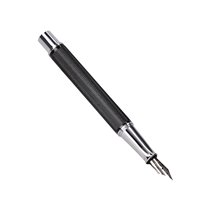 Pluma Y Estuche Belius Turbo Aluminio Textura Punteada Color Negro Y Plateado Tinta Azul Caja De Diseño