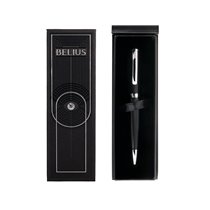 Roller Belius Turbo Aluminio Textura Punteada Color Negro Y Plateado Tinta Azul Caja De Diseño