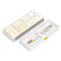 Roller Belius Carte Blanche Color Blanco Y Dorado Tinta Negra Caja De Diseño