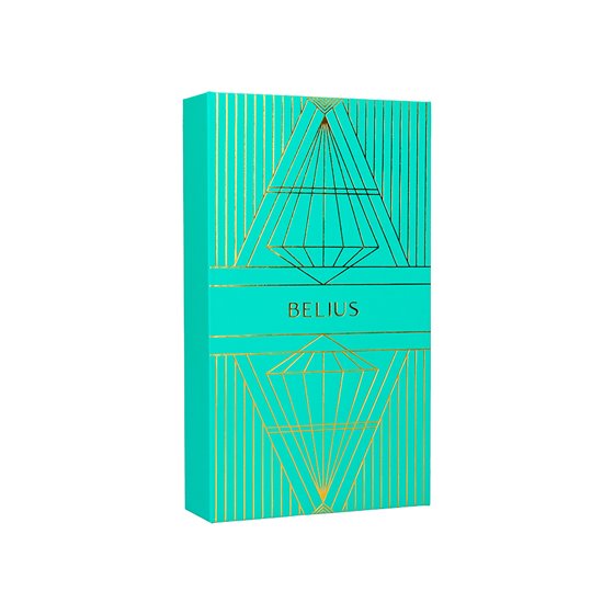 Boligrafo Y Estuche Belius Soiree Color Art Deco Turquesa Y Dorado Tinta Azul Caja De Diseño