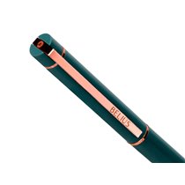 Boligrafo Belius Rose Aluminio Color Verde Oliva/Oro Rosa Tinta Azul Caja De Diseño