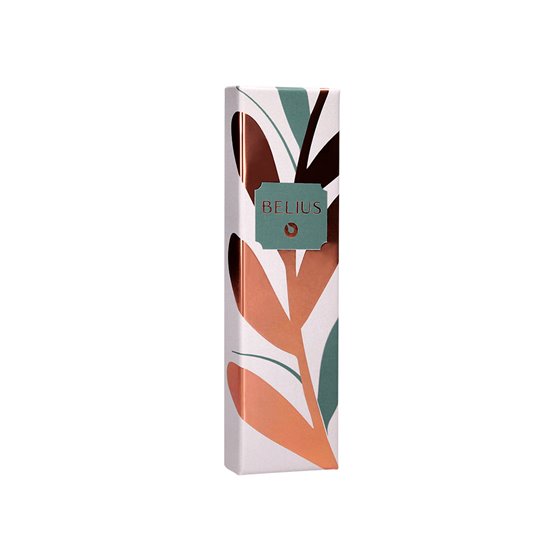 Boligrafo Belius Rose Aluminio Color Verde Oliva/Oro Rosa Tinta Azul Caja De Diseño