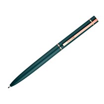 Boligrafo Belius Rose Aluminio Color Verde Oliva/Oro Rosa Tinta Azul Caja De Diseño